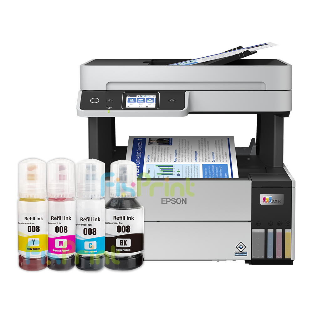 BUNDLING Printer Epson EcoTank L6490 Wireless Duplex (Print-Scan-Copy) Fax with ADF With Compatible Ink