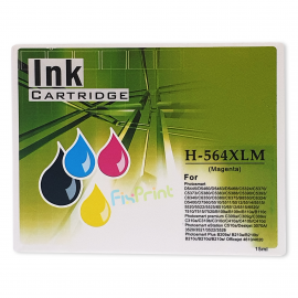 Cartridge Xantri HPC 564XL Magenta Chip, Refill H564XLM 564 Printer HPC Photosmart D5445 D5460 C5324 C6350 D7560 Premium C309 C310 Station C510a Plus B209a Officejet 4610