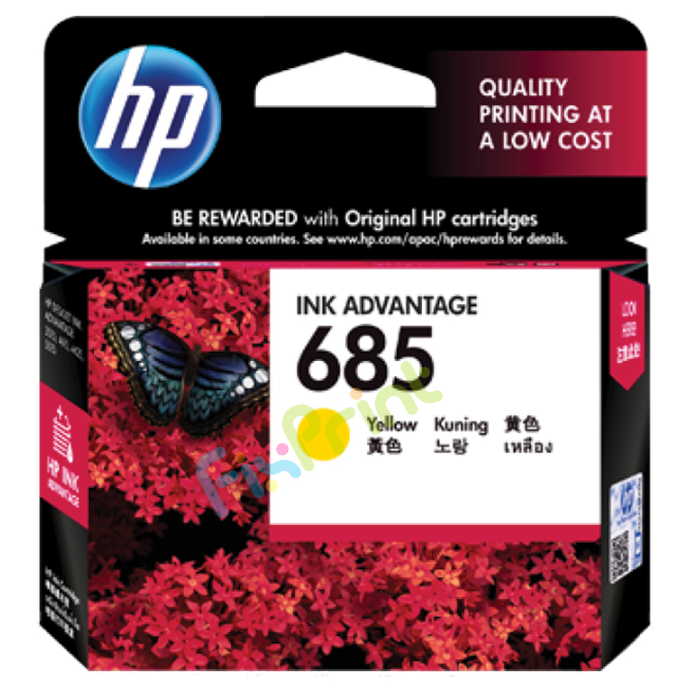 Cartridge Original HP 685 Yellow CZ124AA, Tinta Printer HP Deskjet 4615 4625 3525 5525 6525